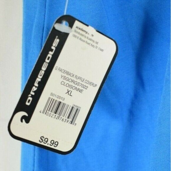 ORageous Girls XL Blue Racerback Tunic Coverup New with tags - Picture 3 of 5